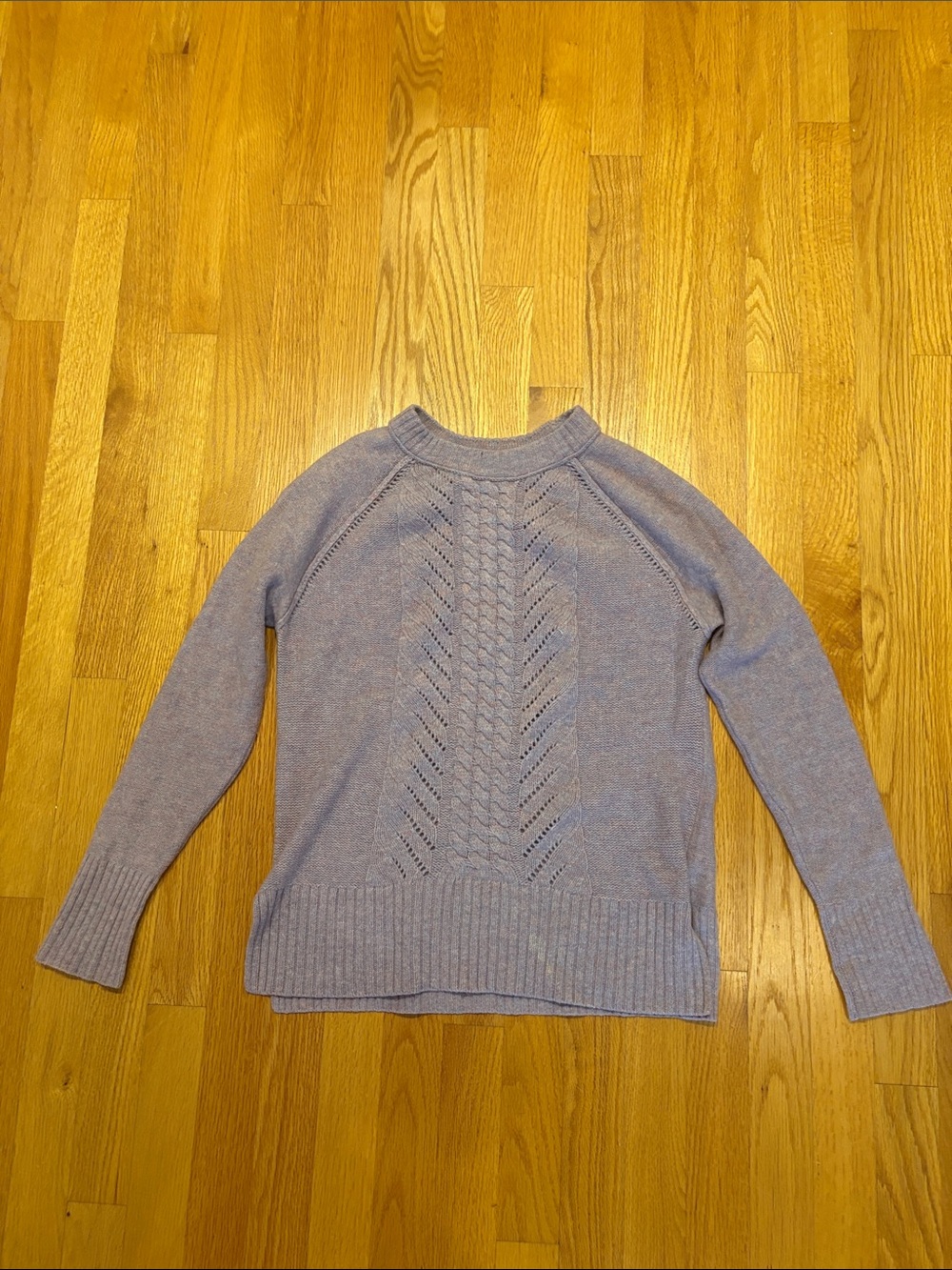 J. Crew Light Lavender Crew Neck Wool Sweater